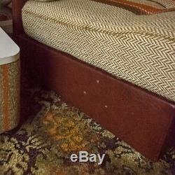 Vintage 1960s/1970s Orange Stripe MOBEL Modular Sofa Set & Coffee Table E. German