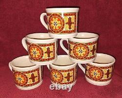 Vintage 1960s/70s Sadler Stoneware 15 Pc Tea/Coffee Set. Border Mission Design