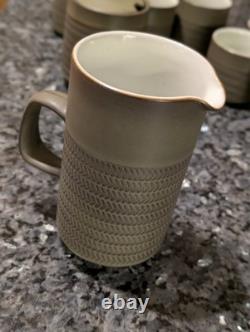 Vintage 1960s Denby Chevron Green 50pc Tea Coffee Set Stoneware Job Lot