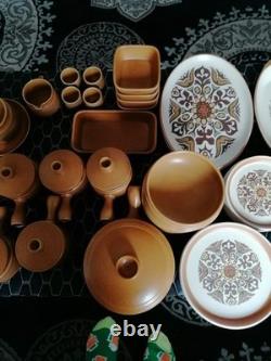 Vintage 1960s Denby Langley Canterbury Dinner, Tea, Coffee Service 80 Items