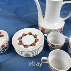 Vintage 1960s Hungarian Coffee Set, Hollohaza 15 Piece Set Tea