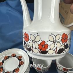 Vintage 1960s Hungarian Coffee Set, Hollohaza 15 Piece Set Tea