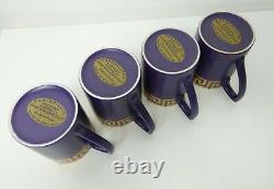 Vintage 1960s Portmeirion purple Greek Key coffee set with pot