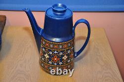 Vintage 1960s Winterling Schwarzenbach Bavaria Blue Coffee Set Western Germany