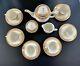 Vintage 1960s Wloclawek Porcelain Coffee Tea Set In White/gold