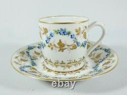 Vintage 1966 French Le Tallec Set of 6 Demitasse Coffee Cup Saucer Duos France