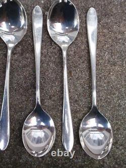 Vintage 1970 Set 6 David Mellor Silver Plated Tea Coffee Spoons