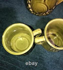 Vintage 1970's Avocado Green Coffee Set