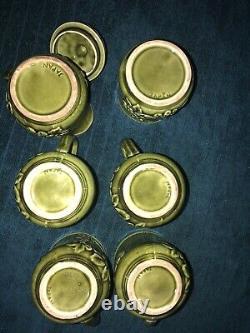 Vintage 1970's Avocado Green Coffee Set