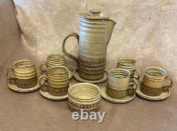 Vintage 1970's BROADSTAIRS POTTERY DIANNE SANDERS 15 PIECE COFFEE SET