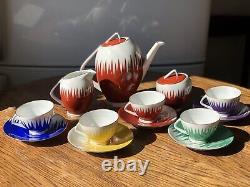 Vintage 1970 s GDR Porzellan Coffee Cups Set Made in GDR