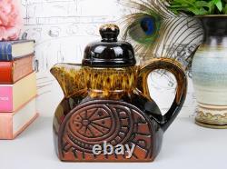 Vintage 1970s Fosters Pottery Troika Style Chimney 10 Piece Coffee Set