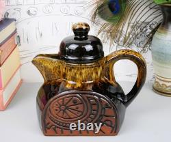 Vintage 1970s Fosters Pottery Troika Style Chimney 10 Piece Coffee Set