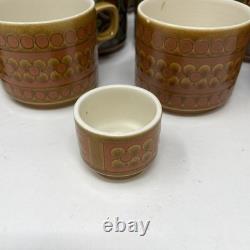 Vintage 1970s Hornsea Bronte & Saffron Cups Bundle Of 21, 2 Saffron Coffee Pots