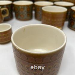 Vintage 1970s Hornsea Bronte & Saffron Cups Bundle Of 21, 2 Saffron Coffee Pots