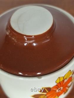 Vintage 1970s Pagnossin Earthenware Coffee Set Made in Italy Retro Floral
