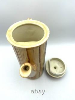 Vintage 1970s Price & Kensington Phoenician Coffee Set. Ribbed Wood Effect VGC