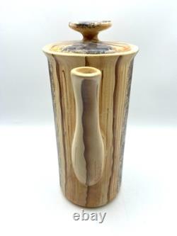 Vintage 1970s Price & Kensington Phoenician Coffee Set. Ribbed Wood Effect VGC