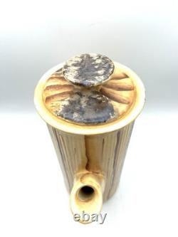 Vintage 1970s Price & Kensington Phoenician Coffee Set. Ribbed Wood Effect VGC