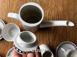Vintage 1980 s Freiberger Porzellan Coffee Cups Set Made in GDR