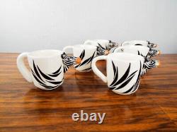 Vintage 1980s English Demitasse 25 Piece Coffee Set Tom Hatton Zebras Whimsical