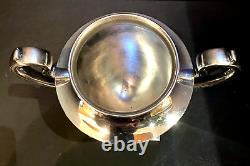 Vintage 3 Piece Classic Art Deco Inspired Silverplate Tea Set or Coffee Service