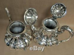 Vintage 4-Piece Sterling Silver 800 Tea and Coffee Set 3,000 grams+