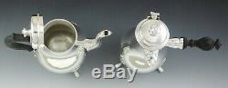 Vintage 4pc French 950 Sterling Silver Georgian Style Tea Coffee Set