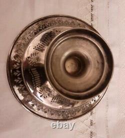 Vintage 5 Piece Silverplate Tea/ Coffee Set Sugar Bowl Cookie Busket Tong Server