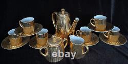 Vintage 50s/60s St Kilda Australia Fine China 6 Cups Gold Demitasse Coffee Set