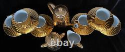 Vintage 50s/60s St Kilda Australia Fine China 6 Cups Gold Demitasse Coffee Set