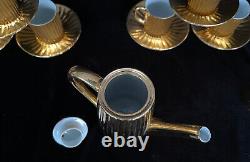 Vintage 50s/60s St Kilda Australia Fine China 6 Cups Gold Demitasse Coffee Set