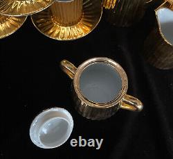 Vintage 50s/60s St Kilda Australia Fine China 6 Cups Gold Demitasse Coffee Set