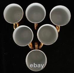 Vintage 50s/60s St Kilda Australia Fine China 6 Cups Gold Demitasse Coffee Set