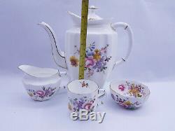 Vintage 6 Place Royal Crown Derby'posies' Coffee Set Mint Condition