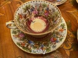 Vintage 6 cups 6 Saucers Germany Bavaria Rococo Porcelain Coffee Set
