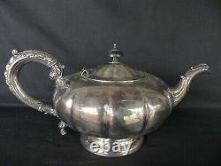 Vintage 6 pc. Silverplate tea coffee pot set with tray marlboro old English 428