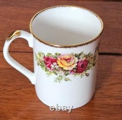 Vintage 60s Elizabethan Fine Bone China Tea Coffee Mugs English garden Set Of 6