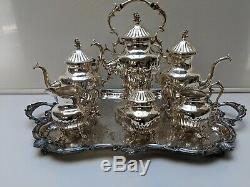 Vintage 7 Piece Birmingham Silver Co. Silver On Copper Tea/coffee Set