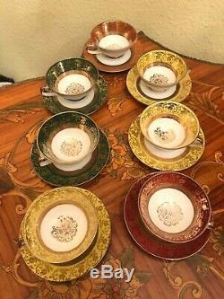 Vintage 7 cups 7 Saucer German Bavaria GKC Porcelain Coffee Set