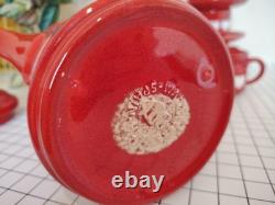 Vintage 70's Waesterbach German Heart Design Red Tea/ Coffee Set