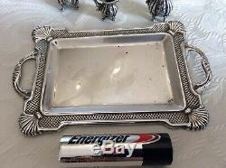 Vintage 925 sterling silver miniature tea service/coffee set On 925 Silver Tray