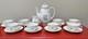 Vintage Alp Lidk&ouml;ping Sweden Porcelain Coffee Set Black Gold 18pc Castle Scenic