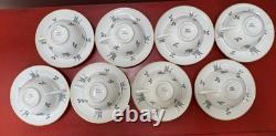 Vintage ALP Lidköping Sweden Porcelain Coffee Set Black Gold 18pc Castle Scenic