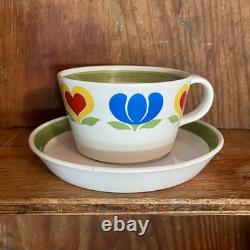 Vintage ARABIA of Finland KÖNNI Coffee Tea Cup & Saucer Set, Olga Osol Design