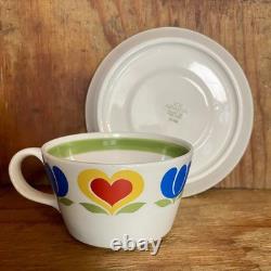 Vintage ARABIA of Finland KÖNNI Coffee Tea Cup & Saucer Set, Olga Osol Design