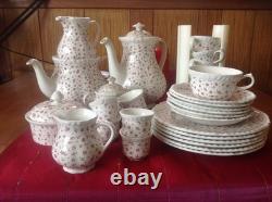 Vintage Adams Staffordshire Tea&coffee Service'Sprig' From 1970s, 31 Piece