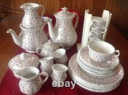 Vintage Adams Staffordshire Tea&coffee Service'Sprig' From 1970s, 31 Piece