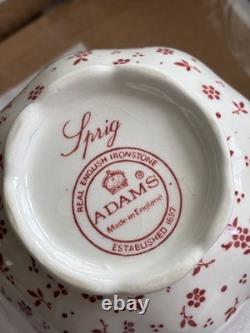 Vintage Adams Staffordshire Tea&coffee Service'Sprig' From 1970s, 31 Piece