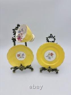 Vintage Adderley Harlequin Floral Tea Set 15 Piece Pastel Mixed Color Trios